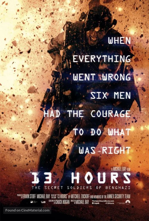 13 Hours: The Secret Soldiers of Benghazi - Danish Movie Poster