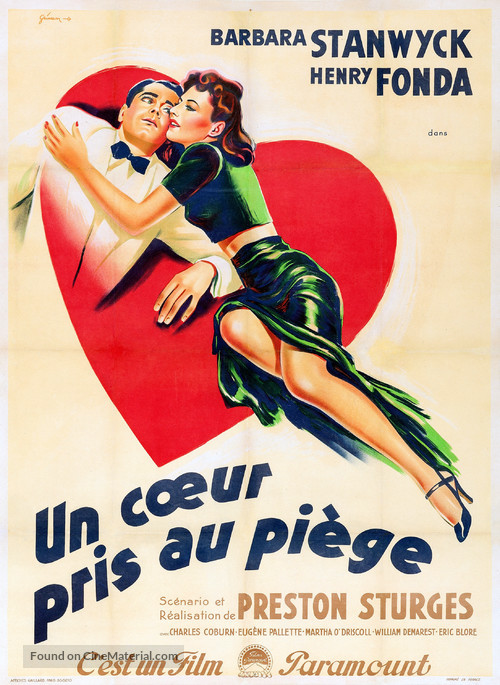 The Lady Eve - French Movie Poster