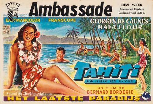Tahiti ou la joie de vivre - Belgian Movie Poster