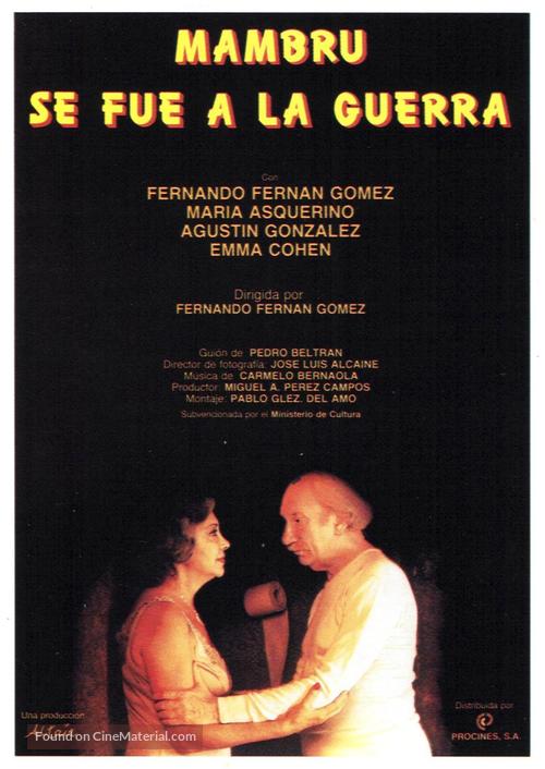 Mambr&uacute; se fue a la guerra - Spanish Movie Poster