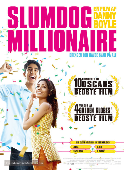 Slumdog Millionaire - Danish Movie Poster