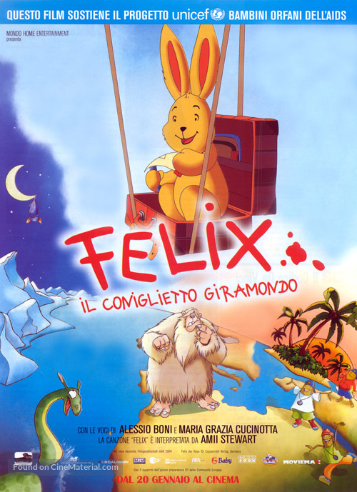 Felix - Ein Hase auf Weltreise - Italian poster