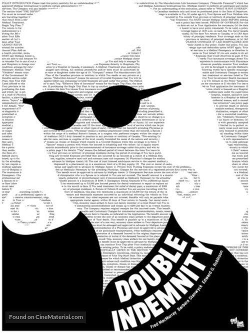 Double Indemnity - Homage movie poster