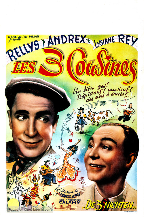 Les trois cousines - Belgian Movie Poster