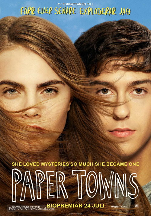 Paper Towns - Swedish Movie Poster