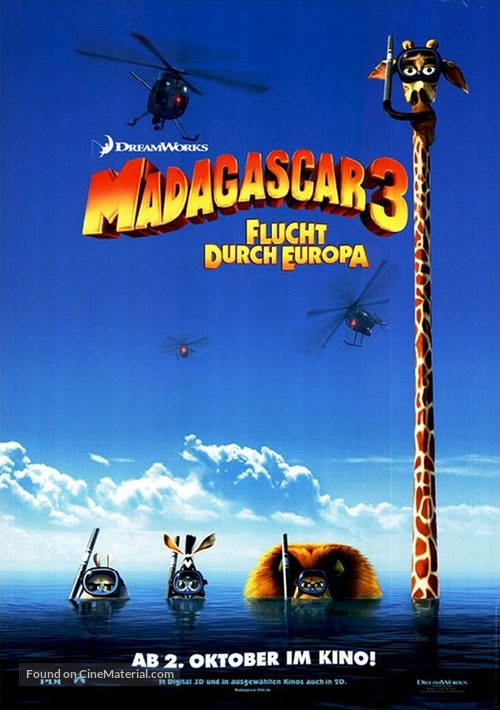 Madagascar 3: Europe&#039;s Most Wanted - German Movie Poster