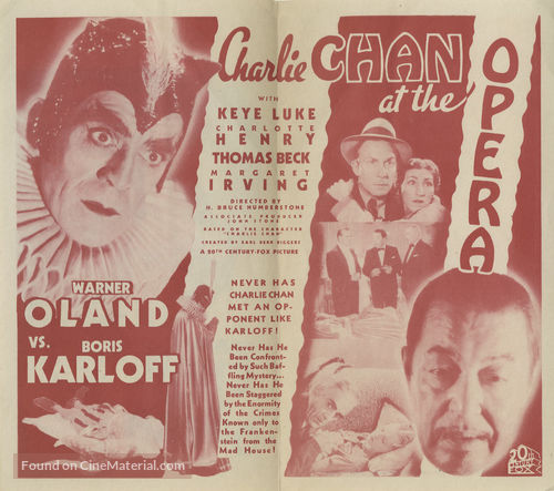 Charlie Chan at the Opera - poster