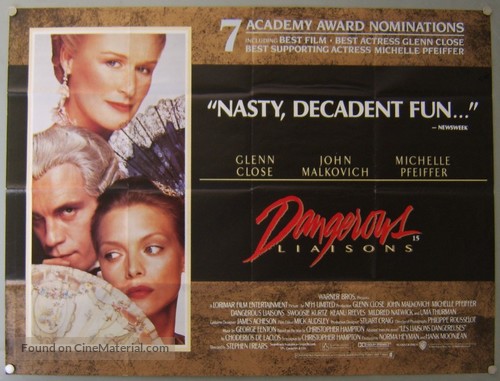Dangerous Liaisons - British Theatrical movie poster