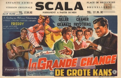 Die grosse Chance - Belgian Movie Poster