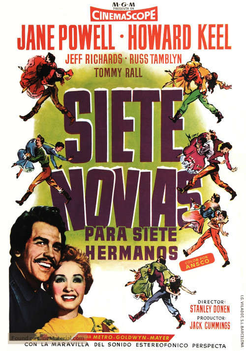 Seven Brides for Seven Brothers - Spanish Movie Poster