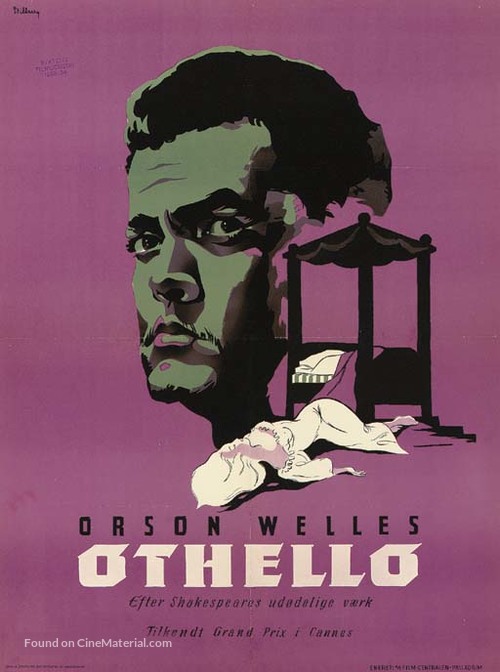The Tragedy of Othello: The Moor of Venice - Danish Movie Poster