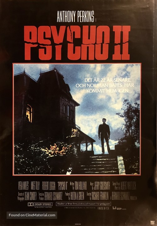 Psycho II - Swedish Movie Poster