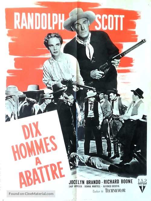 Ten Wanted Men - French Movie Poster