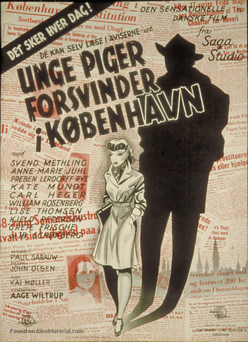 Unge piger forsvinder i K&oslash;benhavn - Danish Movie Poster