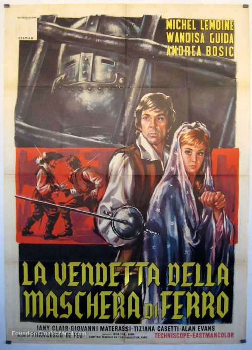 La vendetta della maschera di ferro - Italian Movie Poster