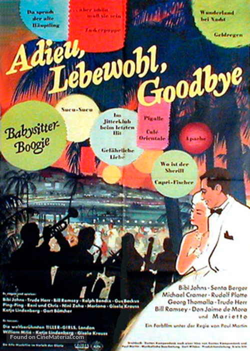 Adieu, Lebewohl, Goodbye - German Movie Poster