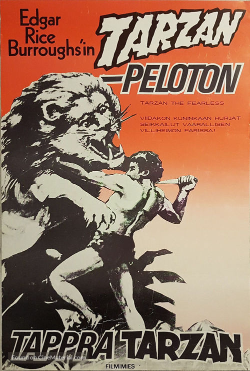 Tarzan the Fearless - Finnish Movie Poster