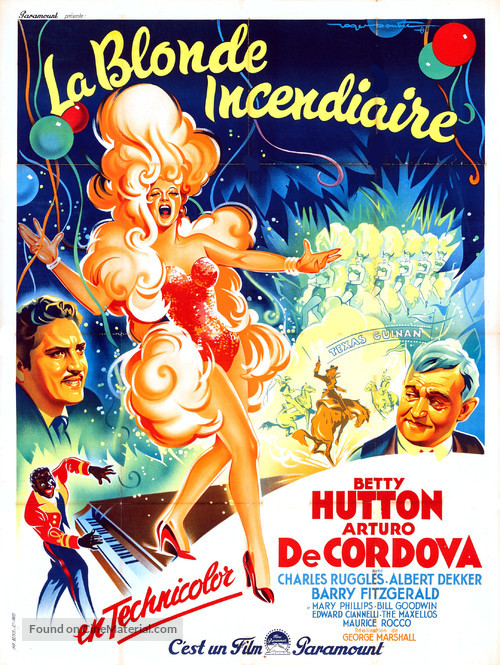 Incendiary Blonde - French Movie Poster
