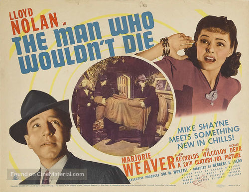 The Man Who Wouldn&#039;t Die - Movie Poster