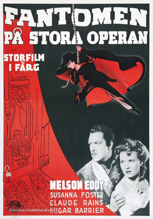 Phantom of the Opera - Swedish Re-release movie poster