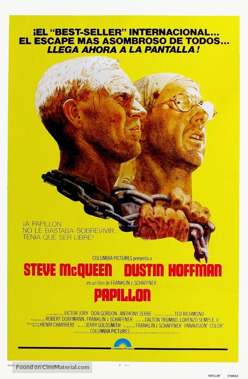 Papillon - Spanish Movie Poster