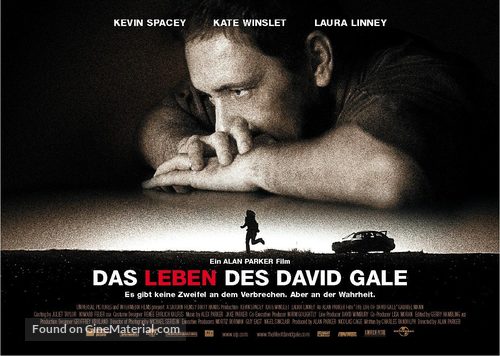 The Life of David Gale - German poster