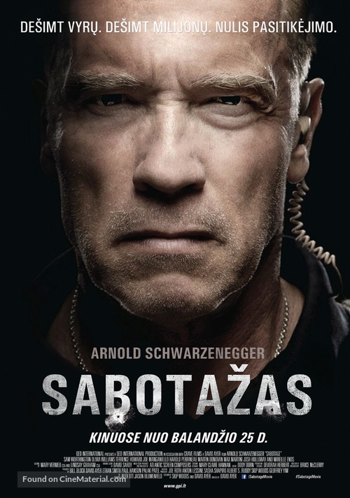 Sabotage - Lithuanian Movie Poster