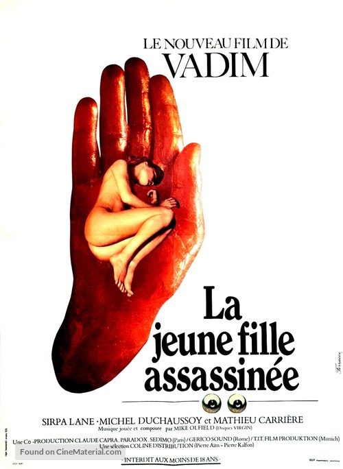 La jeune fille assassin&eacute;e - French Movie Poster