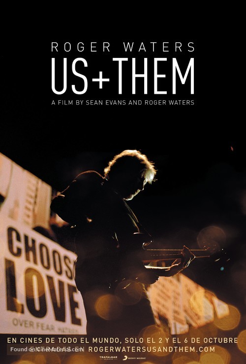 Roger Waters: Us + Them - Mexican Movie Poster