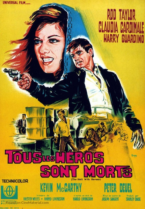 The Hell with Heroes - French Movie Poster