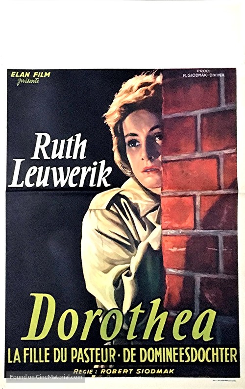 Dorothea Angermann - Belgian Movie Poster
