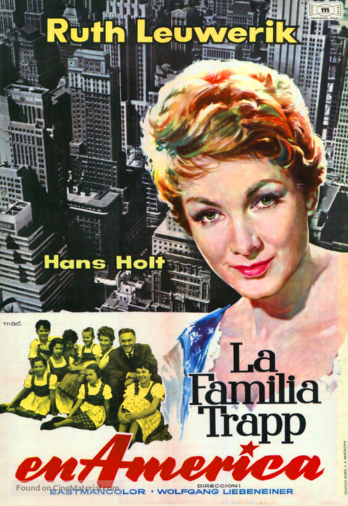 Die Trapp-Familie in Amerika - Spanish Movie Poster