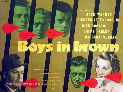 Boys in Brown - British Movie Poster