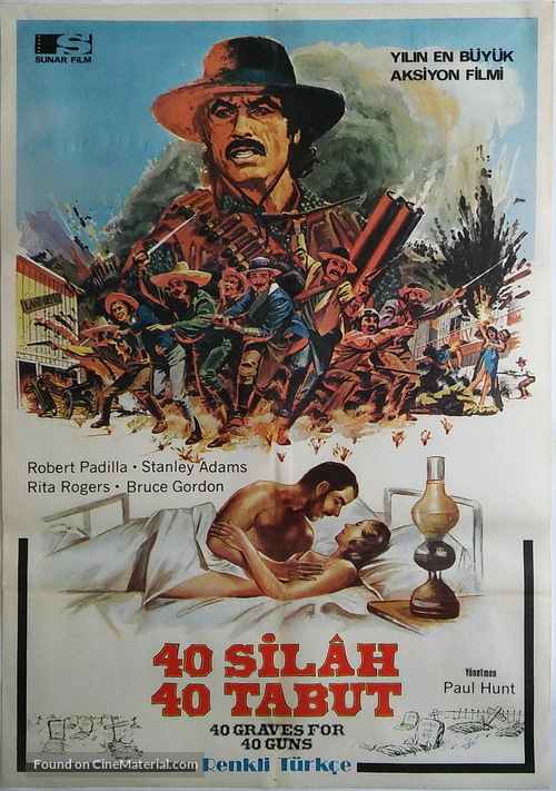 Machismo: 40 Graves for 40 Guns - Turkish Movie Poster