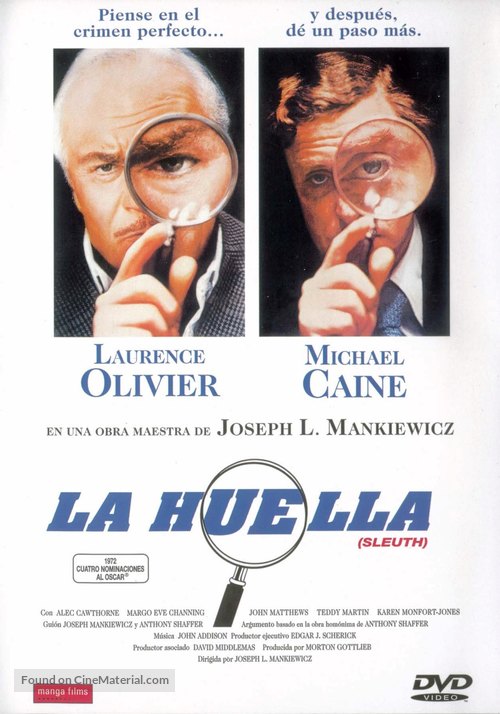 Sleuth - Spanish DVD movie cover