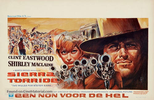 Two Mules for Sister Sara - Belgian Movie Poster