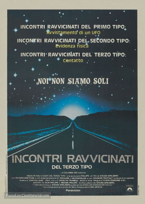 Close Encounters of the Third Kind - Italian Theatrical movie poster