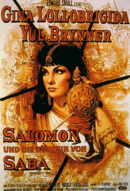 Solomon and Sheba - German Movie Poster