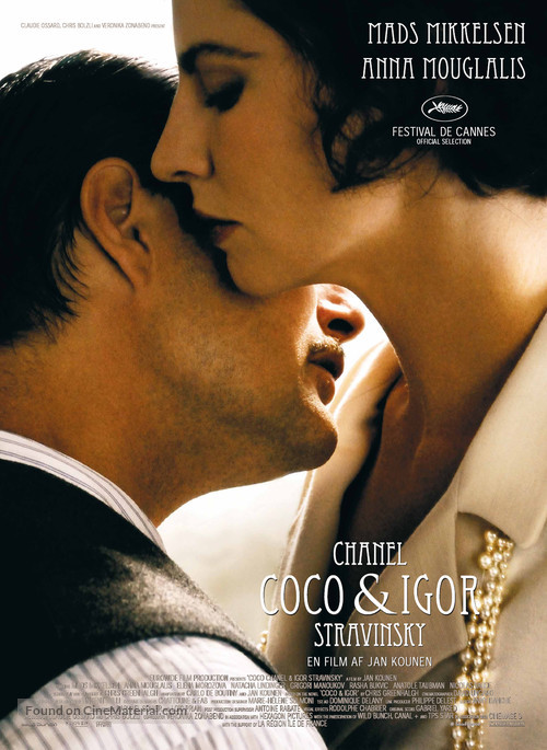 Coco Chanel &amp; Igor Stravinsky - Danish Movie Poster