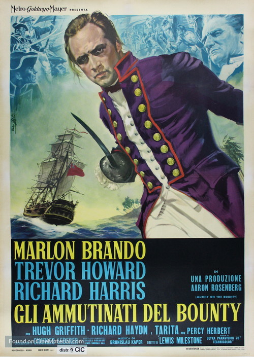 Mutiny on the Bounty - Italian Movie Poster