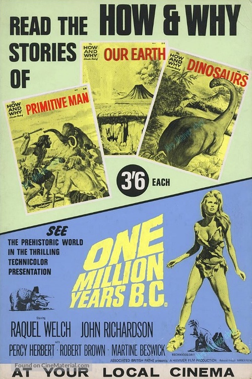 One Million Years B.C. - British Movie Poster