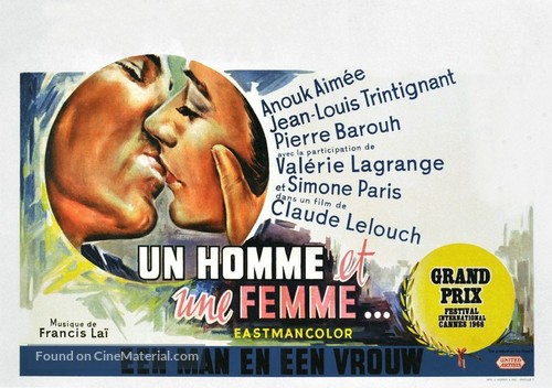 Un homme et une femme - Belgian Movie Poster