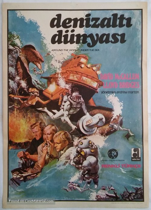 Around the World Under the Sea - Turkish Movie Poster