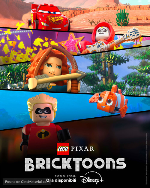 Lego Pixar: BrickToons - Italian Movie Poster