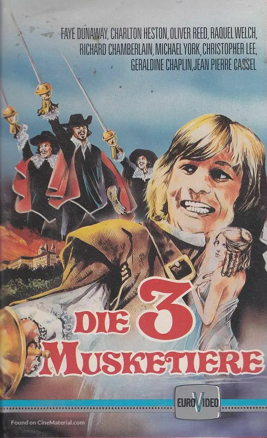 The Three Musketeers (1973) German vhs movie cover