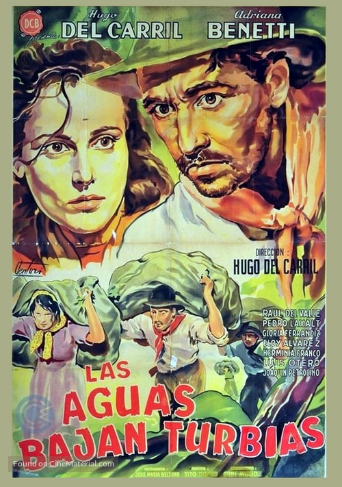 Las aguas bajan turbias - Argentinian Movie Poster