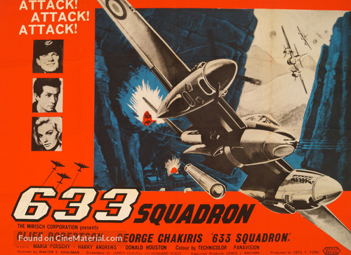 633 Squadron - British Movie Poster