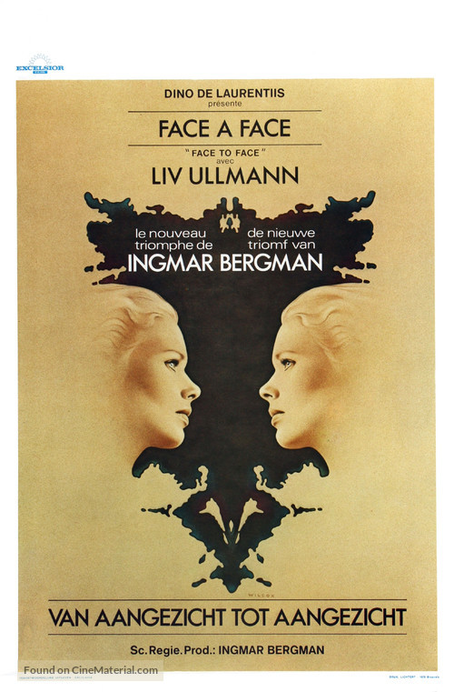 Ansikte mot ansikte - Belgian Movie Poster