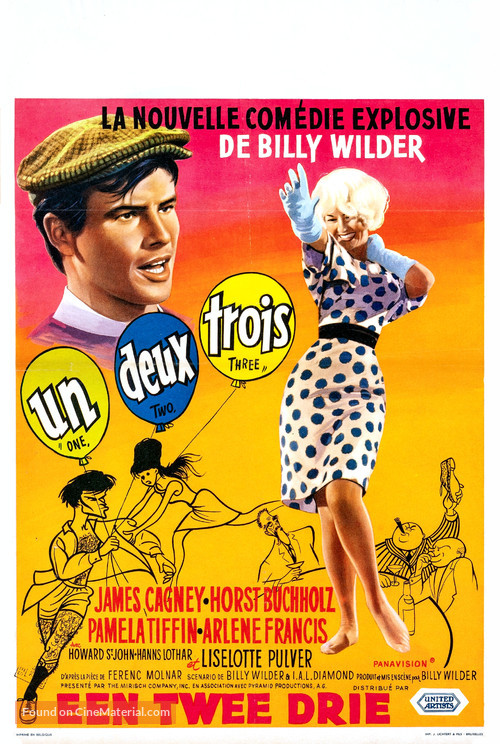 One, Two, Three - Belgian Movie Poster