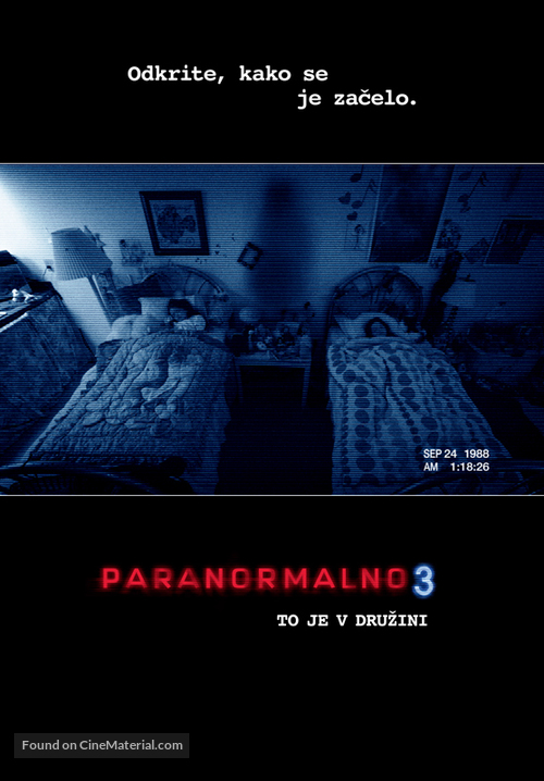 Paranormal Activity 3 - Slovenian Movie Poster
